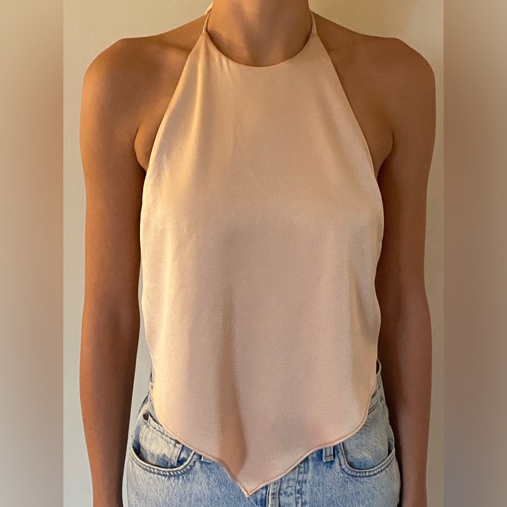Satin Handkerchief Halter Top/ Alice+Olivia/ NWT